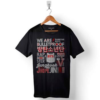 Bts Bangtan Boys Collage Camıseta Baskılı Tişört Unisex T-Shirt