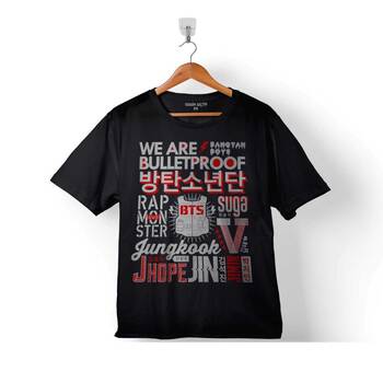 BTS BANGTAN BOYS COLLAGE CAMISETA ÇOCUK TİŞÖRT