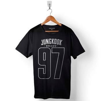 Bts Bangtan Boys Junkook 97 Logo Baskılı Tişört Unisex T-Shirt