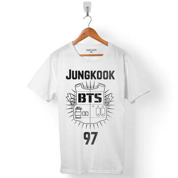 BTS BANGTAN BOYS JUNKOOK 97 LOGO ERKEK TİŞÖRT