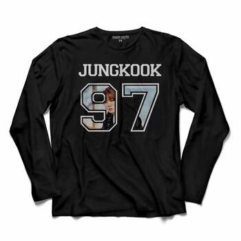 BTS BANGTAN BOYS JUNKOOK 97 LOGO UZUN KOLLU TİŞÖRT