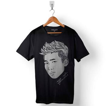 Bts Bangtan Boys Rap Monster Logo Baskılı Tişört Unisex T-Shirt