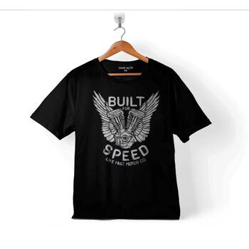 BUILT FOR SPEED LIVE FAST MOTOSİKLET PİSTON ÇOCUK TİŞÖRT