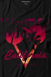 California Forever Yaz Minimal Good Vibe Baskılı Tişört Çocuk T-shirt - Thumbnail