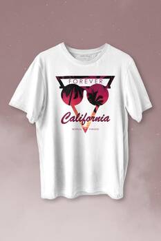 California Forever Yaz Minimal Good Vibe Baskılı Tişört Unisex T-shirt