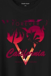 California Forever Yaz Minimal Good Vibe Baskılı Tişört Unisex T-Shirt - Thumbnail