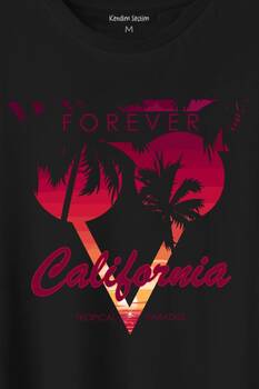 California Forever Yaz Minimal Good Vibe Baskılı Tişört Unisex T-Shirt