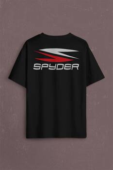 Can-Am Spyder Bombardıier Roadster Örümcek Canam Sırt Ön Baskılı Oversize Tişört Unisex T-Shirt