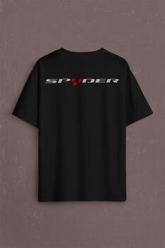 Can-Am Spyder Bombardıier Roadster Örümcek Sırt Ön Baskılı Oversize Tişört Unisex T-Shirt