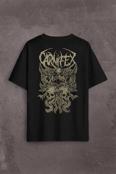 Carnifex Rock Ghotic Black Metal Death Music Müzik Sırt Ön Baskılı Oversize Tişört Unisex T-Shirt