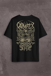 Gothic Oversize Tişört Carnifex Rock Black Metal Death Music Müzik Sırt Ön Baskılı - Thumbnail