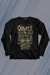 Carnifex Rock Ghotic Black Metal Death MusicMüzik Uzun Kollu Tişört Baskılı T-Shirt - Thumbnail