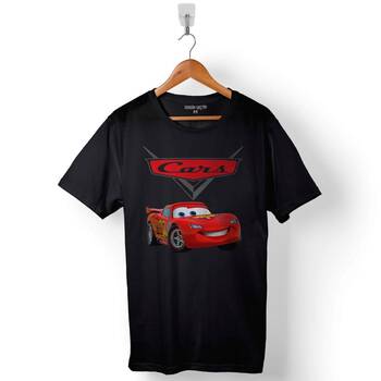 Cars Şimşek Mcqeen Arabalar Logo Baskılı Tişört Unisex T-Shirt