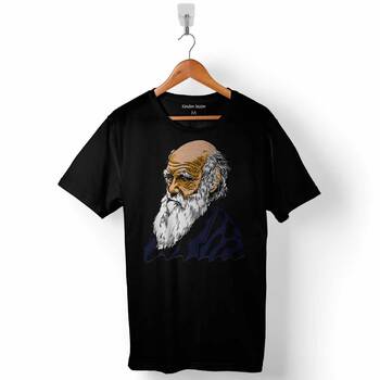 Charles Darwin Evrim Türlerin Kökeni Evolution Baskılı Tişört Unisex T-Shirt