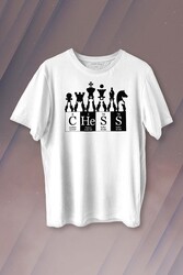 Chess Periodic Satranç Periyodik Fischer Baskılı Tişört Unisex T-shirt - Thumbnail