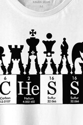 Chess Periodic Satranç Periyodik Fischer Baskılı Tişört Unisex T-shirt - Thumbnail