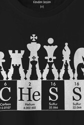 Chess Periodic Satranç Periyodik Fischer Baskılı Tişört Unisex T-shirt - Thumbnail