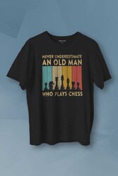 Chess Satranç Retro Vintage Kısa Kollu Baskılı Erkek T-shirt Unisex Tişört - Thumbnail