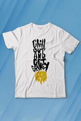 Chill Out And Get Grimey Relax Smile Gülen Surat Baskılı Tişört Çocuk T-shirt - Thumbnail