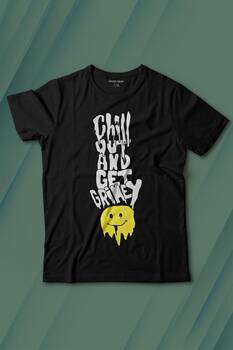 Chill Out And Get Grimey Relax Smile Gülen Surat Baskılı Tişört Çocuk T-shirt