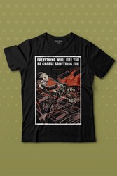 Choose Somthing Fun Araba Kuru Kafa Baskılı Tişört Çocuk T-shirt - Thumbnail