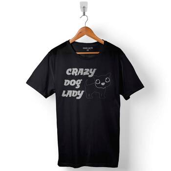 Chubby Dog Crazy Pug Lady Çılgın Köpek Baskılı Tişört Unisex T-Shirt