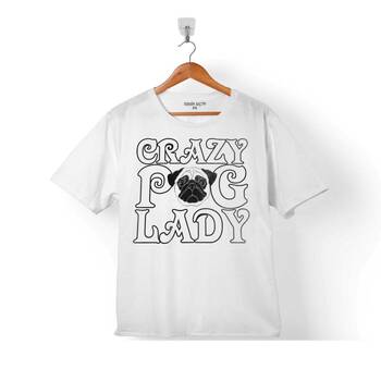 CHUBBY DOG CRAZY PUG LADY ÇILGIN KÖPEK ÇOCUK TİŞÖRT