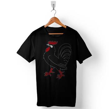 Çilli Horoz Tavuk Hayvanlar Baskılı Tişört Unisex T-Shirt