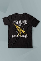 Çocuk T-shirt Best In The World CM Punk Karma Dövüş Gym Spor Siyah Baskılı Tişört - Thumbnail