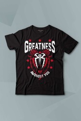 Çocuk Tişört Greatness Roman Reigns Gym Spor Fitness Siyah Baskılı T-shirt - Thumbnail