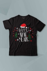 Çocuk Tişört Happy New Year Yeni Yıl Hediye Noel Yılbaşı Baskılı T-shirt - Thumbnail