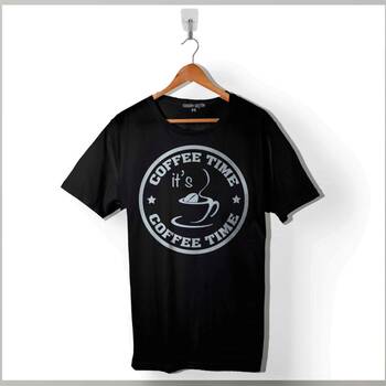 Coffee Tıme Kahve Zamanı Çay Espresso Mocha Mokka Baskılı Tişört Unisex T-Shirt