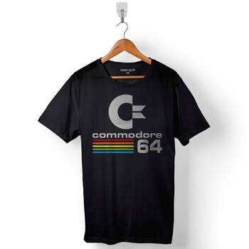 Commodore 61 C64 Logo Antika Bilgisayar Baskılı Tişört Unisex T-Shirt