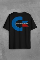 Commodore 61 C64 Logo Antika Bilgisayar Sırt Ön Baskılı Oversize Tişört Unisex T-Shirt - Thumbnail