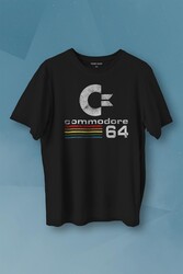 Commodore 64 Nostaljik Eski Oyun Bilgisayar Baskılı Tişört Unisex T-shirt - Thumbnail