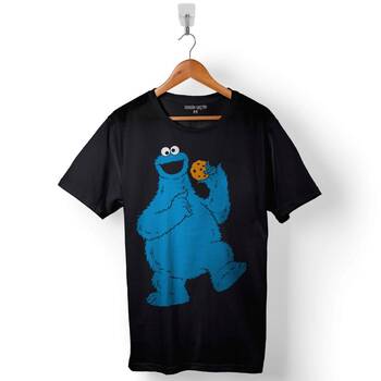 CooKie Kurabiye Canavarı Susam Sokağı Baskılı Tişört Unisex T-Shirt