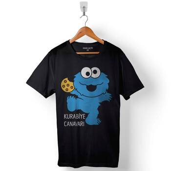 CooKie Kurabiye Canavarı Susam Sokağı Baskılı Tişört Unisex T-Shirt