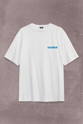 CooKie Kurabiye Canavarı Susam Sokağı Sırt Ön Baskılı Oversize Tişört Unisex T-Shirt - Thumbnail