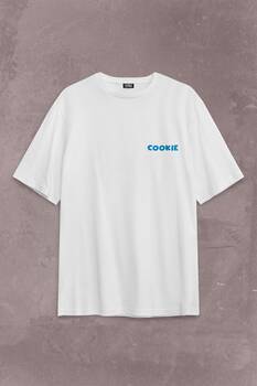 CooKie Kurabiye Canavarı Susam Sokağı Sırt Ön Baskılı Oversize Tişört Unisex T-Shirt