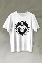 Cr7 Cristiano Ronaldo Kaslı Vücut Manchester United Baskılı Tişört Unisex T-shirt - Thumbnail