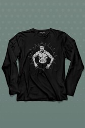 Cr7 Cristiano Ronaldo Kaslı Vücut Manchester United Uzun Kollu Tişört Baskılı T-Shirt - Thumbnail