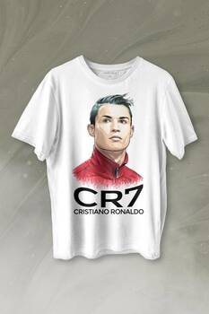 Cr7 Cristiano Ronaldo Manchester United Baskılı Tişört Unisex T-shirt