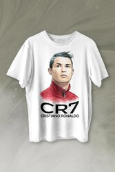 Cr7 Cristiano Ronaldo Manchester United Baskılı Tişört Unisex T-shirt - Thumbnail