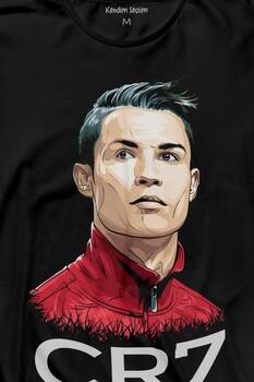 Cr7 Cristiano Ronaldo Manchester United Uzun Kollu Tişört Baskılı T-Shirt