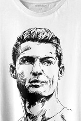 Cr7 Cristiano Ronaldo Silüet Manchester United Baskılı Tişört Unisex T-shirt - Thumbnail