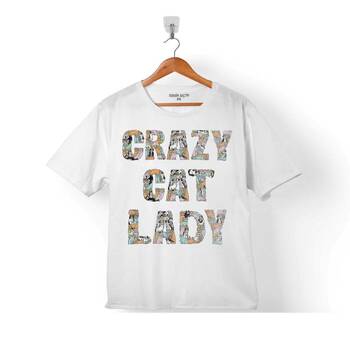 CRAZY CAT LADY ÇILGIN KEDİ ÇOCUK TİŞÖRT