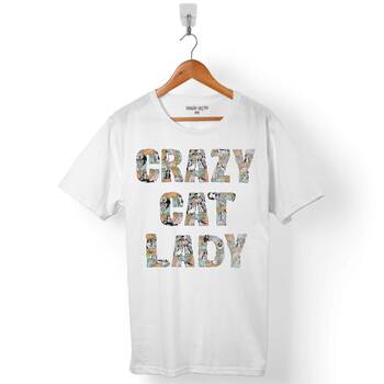 CRAZY CAT LADY ÇILGIN KEDİ ERKEK TİŞÖRT