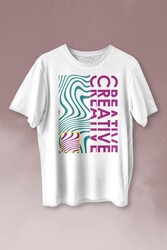 Creative Minimal Color Baskılı Tişört Unisex T-shirt - Thumbnail