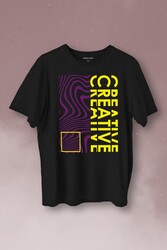 Creative Minimal Color Baskılı Tişört Unisex T-Shirt - Thumbnail