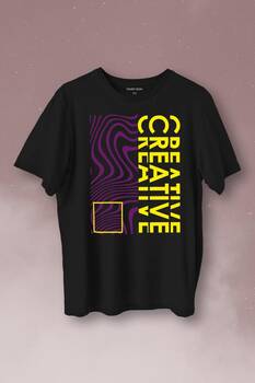 Creative Minimal Color Baskılı Tişört Unisex T-Shirt